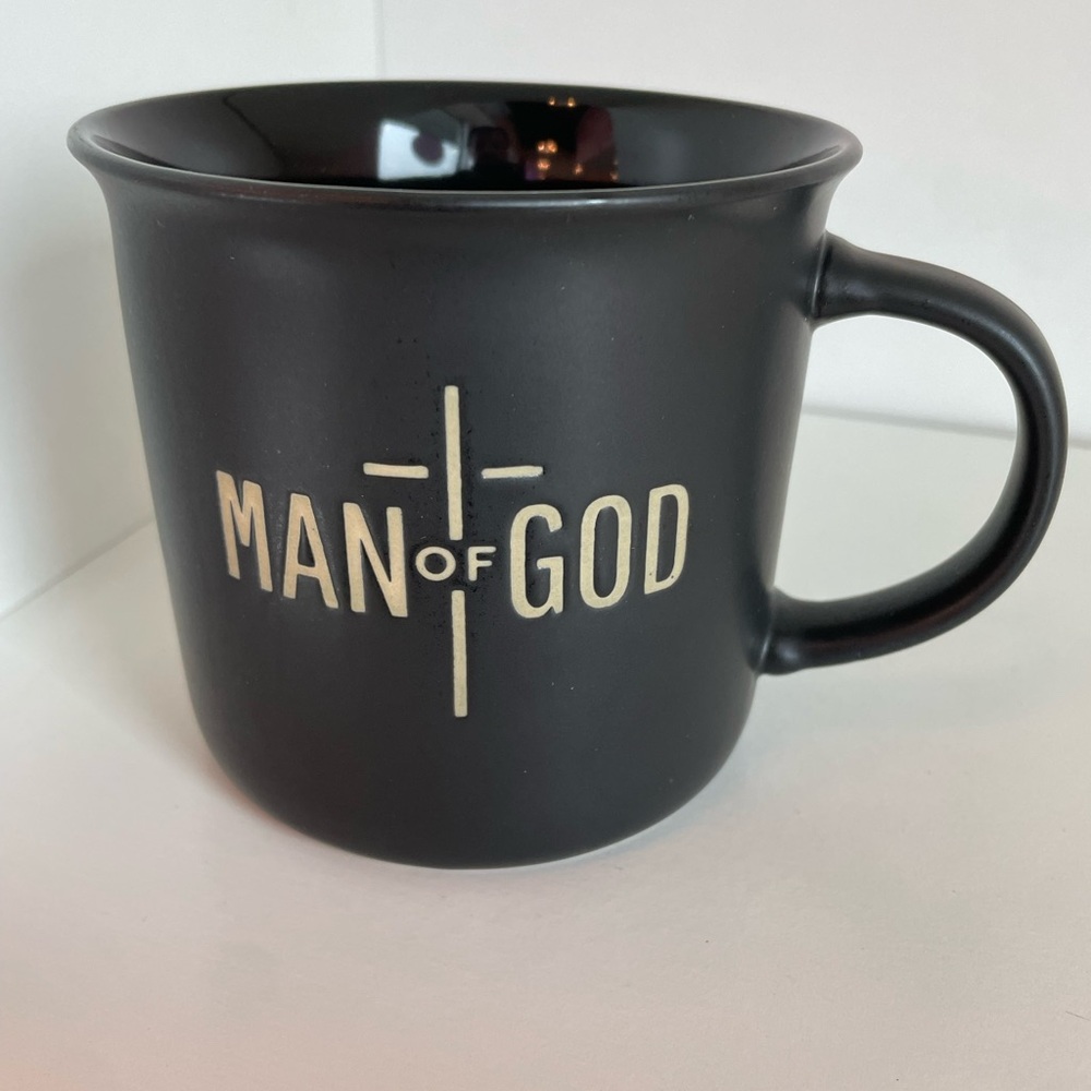 Man of God Black Ceramic Mug - NWT